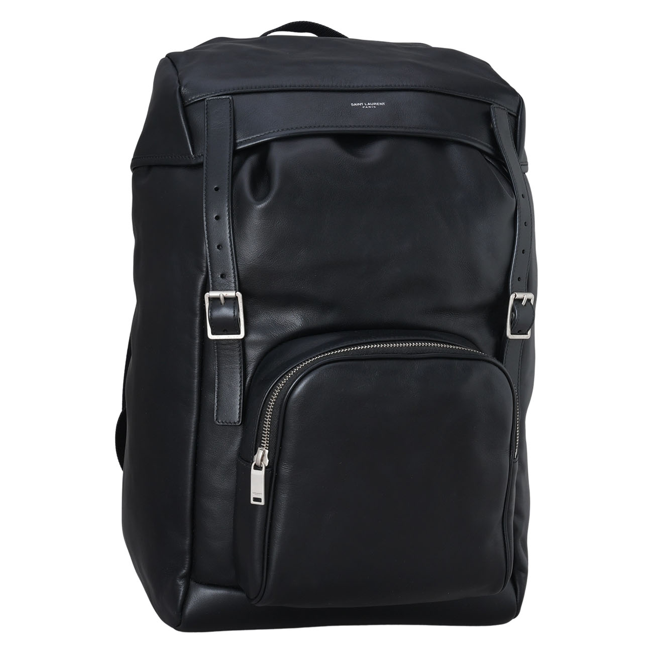 YVES SAINT LAURENT(USED)생로랑 683857 레더 백팩 블랙